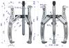 Three-arm bearing puller type 30-260 Waryński