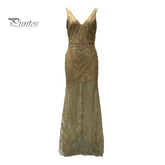 Women Evening Dress Deep V Neck Slim Fit Backless Sleeveless Shiny Sequin Fishtail Hem Floor Length Maxi Dress Prom Party Ball Gown