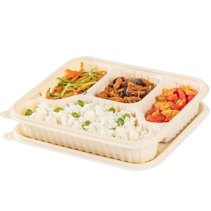 temeiju Экологичные одноразовые контейнеры для приготовления еды из кукурузного крахмала с крышками