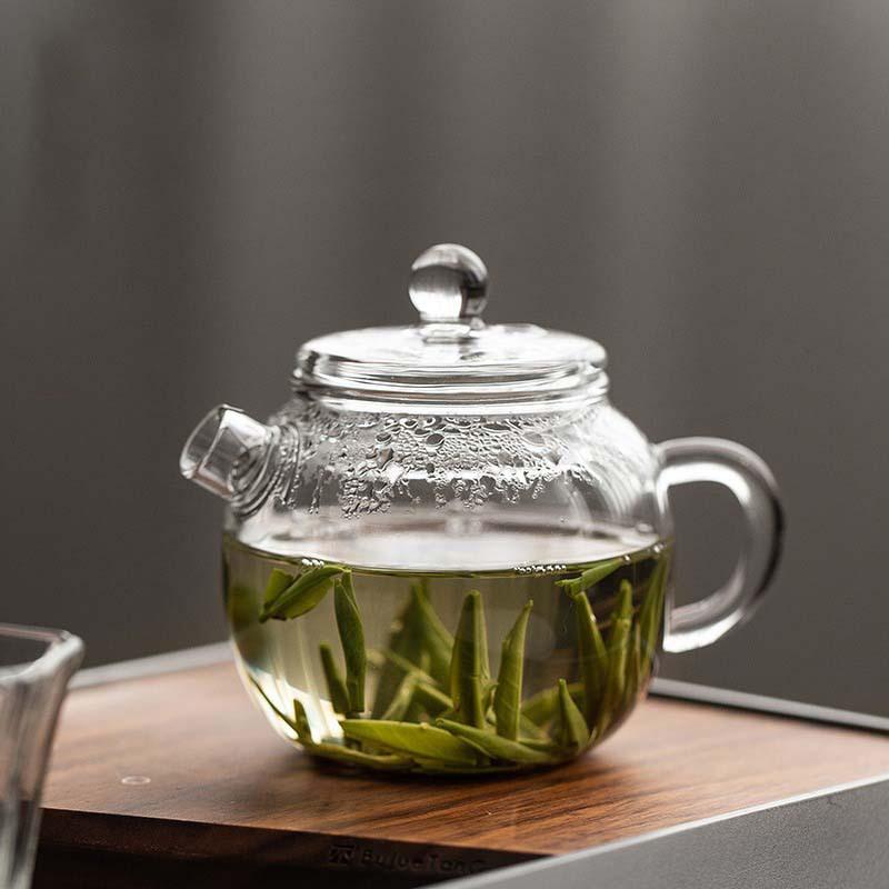 150Ml/5Oz Mini Clear Glass Teapot High Borosilicate For Beverages Teapot For One Person Use Kung Fu Tea For Home Office Cafe