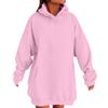 Women's Long Sleeve Oversized Oversized Drop Shoulder Sleeves Women's Hooded Plush Sweatshirt