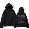 Hip Hop Streetwear TV Girl Who Really Cares Sweatshirts Winter Fleece Graphic Hoodies Long Sleeve Casual Unisex/Women Sudaderas