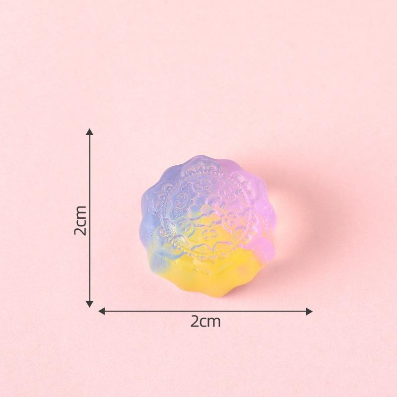Ice-clear Mooncakes and Fruit Cream Glue Fridge MagnetsDecorative Accessories Materials Slightly Miniaturized Ornaments