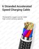 3 In 1 USB Charge Cable 6A 100W for Huawei/Honor Portable Micro USB TypeC Cable Charging Cable For iPhone 14 Samsung