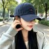 New wide brim embroidered baseball cap showing face small artifact soft top cap daily versatile not picky hat woman