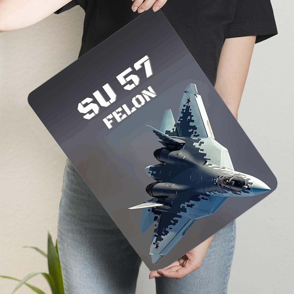 SU Felon Fighter Jet Metal Wall Art Modern Military Aviation Decor for Home Office Collection