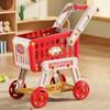 Kids Shopping Cart Role Playing Supermarket Handcart Toy, Trolley Toy for Boys Girls