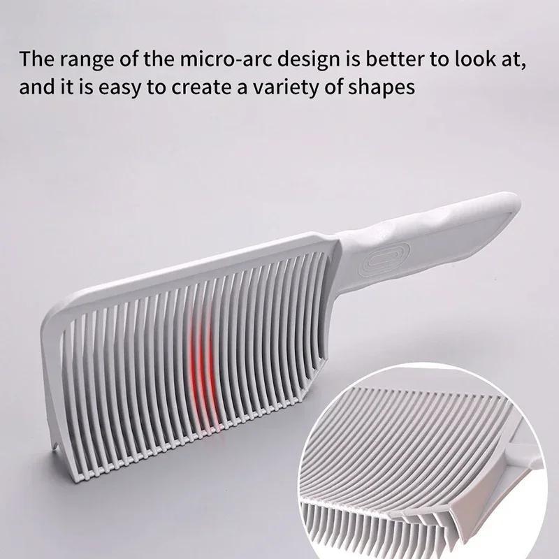 Парикмахерская расческа для стрижки волос, инструмент для градиентной прически, расческа с плоским верхом, расческа для стрижки волос для мужчин, термостойкая расческа для стрижки волос