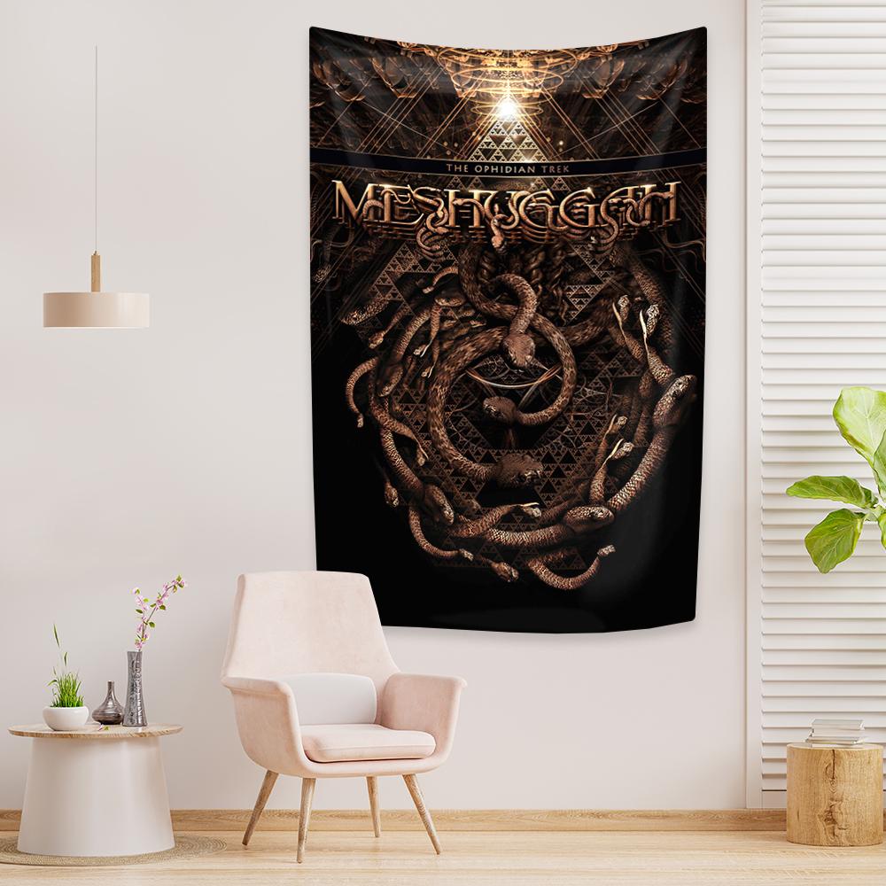 Шведская метал-группа Гобелен Meshuggahs Prints Домашний декор Настенное покрытие Ткань Фон для общежития Концертный баннер