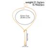 SHIXIN Elegant Smooth Water Drop Pendant Necklace for Women Minimalist Long Snake Bone Chain Choker Sweater Chain Jewelry Gifts