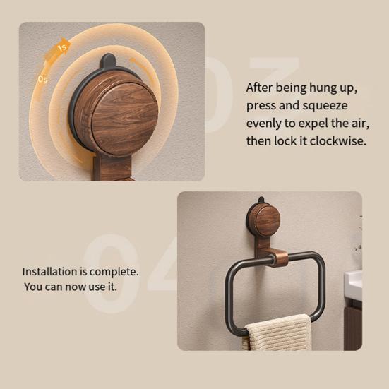 Подвесная вешалка для полотенец с присоской, прочная, несущая, простая установка, настенное крепление для ванной комнаты, держатель для полотенец для рук