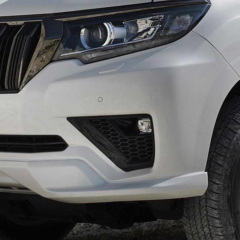 Для Toyota Land Cruiser Prado LC150 2018-2022 Черный Yao Колпак противотуманной фары Декоративная накладка на кузов Аксессуары для модификации 2021 2020