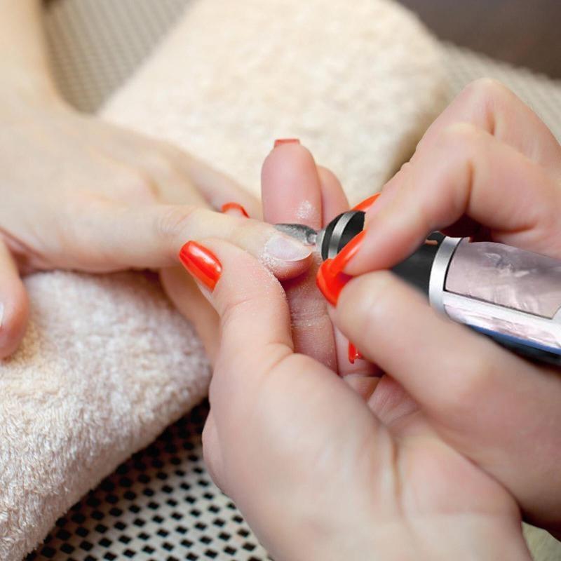 Беспроводная электрическая дрель для ногтей, портативная USB перезаряжаемая электрическая пилочка для ногтей, набор фрез для ногтей, инструменты для маникюра и педикюра