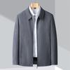 Spring and Autumn Wool Jacket Men's Lapel Lapel Large Size Business Casual Administrative Cadre Dad Jacket