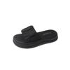 Thick-soled Cool Slippers Women's 2025 New Summer Wear One-word Beach Slippers Enlarged and Widened Sandals