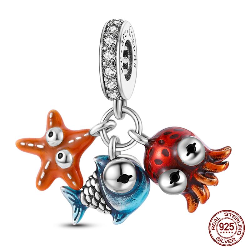 100% Copper Love Strawberry Cherry Red Series Charm Beads For Brand Original Bracelet Diy Fine Jewelry Gift