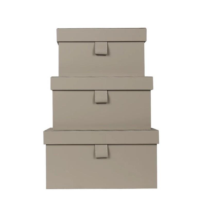Leather Storage Box With Lid Closet Organizing Bedroom Drawer