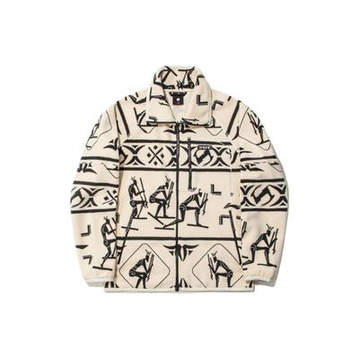 Кардиган Li Ning Altay Rock Art Element с капюшоном из флиса, унисекс, светло-античный желтый AWDT711-1