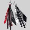 Keychain Pendant Hop Style Paisley Printed Kerchief Tassel Ornament for Unisex Pants Backpacks Metal Keychain for Biker