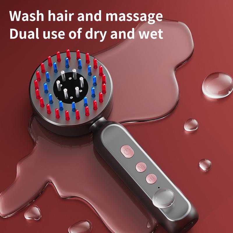 Scalp Essential Oil Massage Comb Electric Red and Blue Hair Care Hair Tonic Scalp Applicator ball hair Comb Hair Massager
