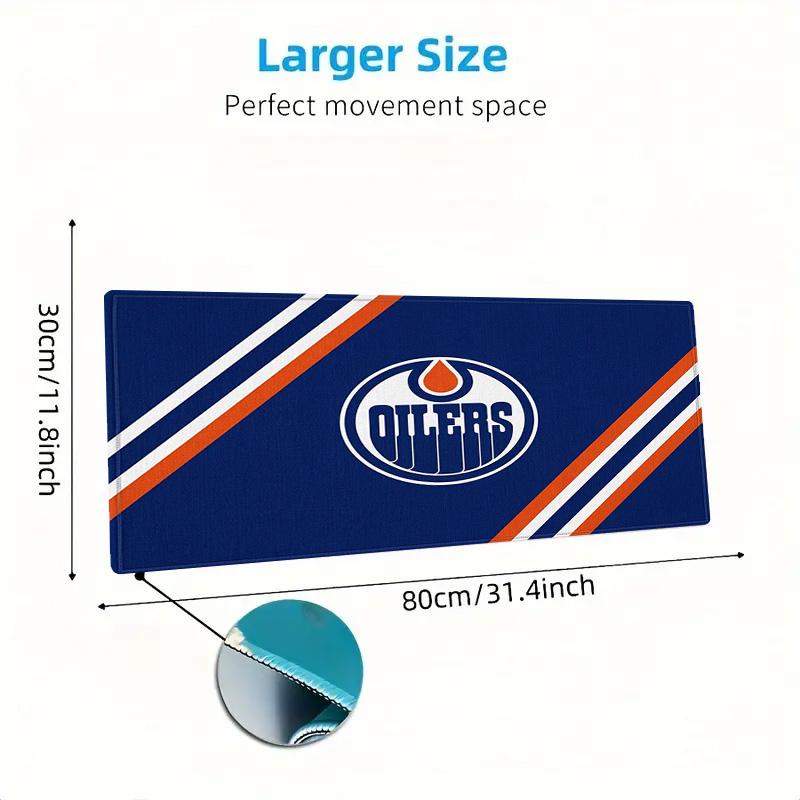 Edmonton Oilers Color Mouse Pad Large Gaming Table Cushion Non-slip Laptop Tablet Big Mousepad XXL Mat Mini PC Playmat With Lock edge