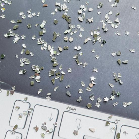 1000 шт./компл. акриловые стразы для дизайна ногтей, ассорти из мини-звезд, сердец, капель воды, цветов, геометрических форм, подвески для самостоятельного украшения ногтей, аксессуары