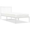 VidaXL Cadre de lit métal avec tête de lit blanc 80x200 cm 350922