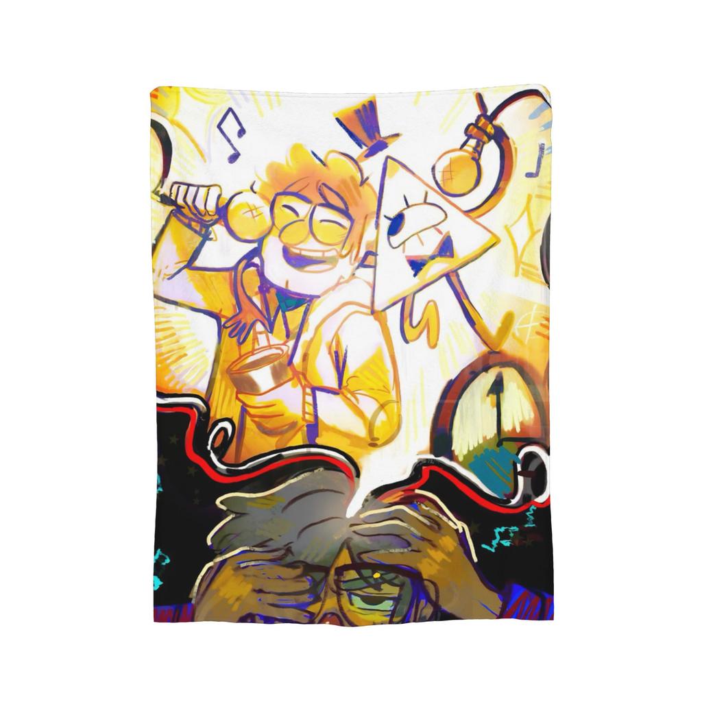 Bill Cipher Gravitys Falls blanket Velvet Textile Decor Portable Warm Throw blanket for Bed Office Bedding Throws