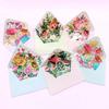 With Envelope Birthday Christmas Card Romantic Flower Flowers Postcard  Wedding Party Invitation