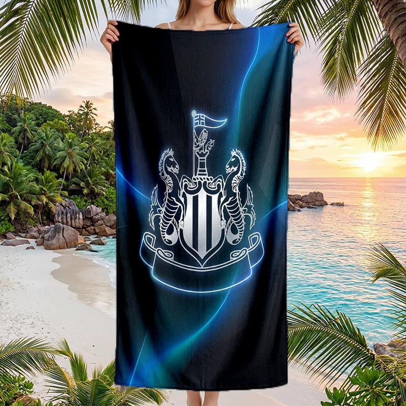 Newcastle United Football Beach Towel Soft Microfiber Summer Towel Quick Dry Absorbent Towel for Beach Swimming Pool Travel