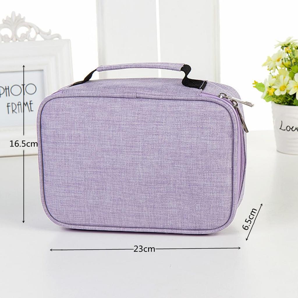 Пенал большой вместимости для карандашей и ручек Triple 72, канцелярские товары, для макияжа, цветной, художественный, для хранения мелочей, для художественного бизнеса, фиолетовый кейс, 3-этажный,