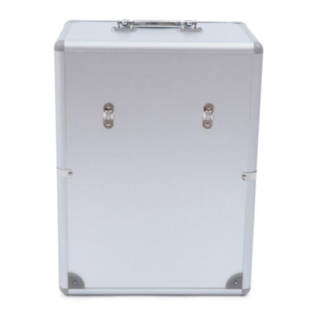 Bymaocar 24 Slots Aluminum Alloy Cell Phone with Lock 7 Carrying Handle Box Cell Phones Storage Cabinet Wall-mounted & Desktop