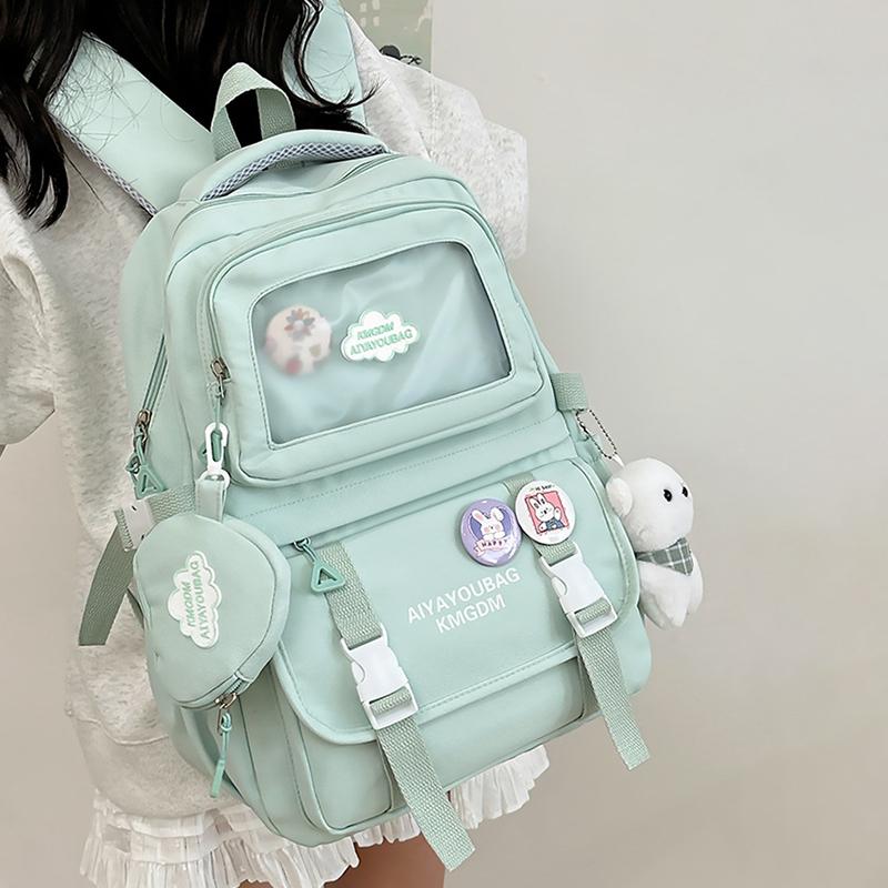 Новый рюкзак Dopamine Girl большой вместимости, многослойный, для студентов, облегчающий нагрузку, школьный рюкзак, кампусный стиль, простой однотонный рюкзак