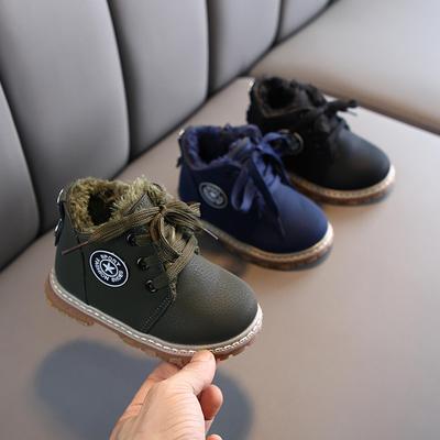 Сапоги для маленьких мальчиков и девочек, модные ботинки среднего размера, теплые ботинки