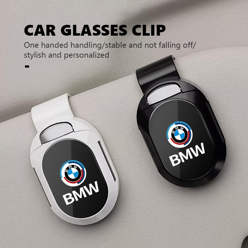 BROB8 Universal Car Sunshade Sunglasses Holder Storage Glasses Clip For BMW 1 3 4 5 6 7 Series M X1 X3 Performance Alpina G20 F20