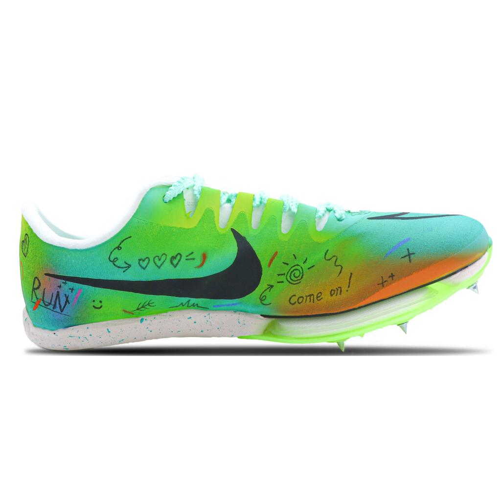 Nike Air Zoom Maxfly Тканевая амортизация Нескользящая Износостойкая Низкие Спринтерские Беговые Кроссовки Унисекс Мятно-Голубые DH5359-100(Team147-)