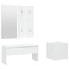 Coat Rack Set White Particleboard