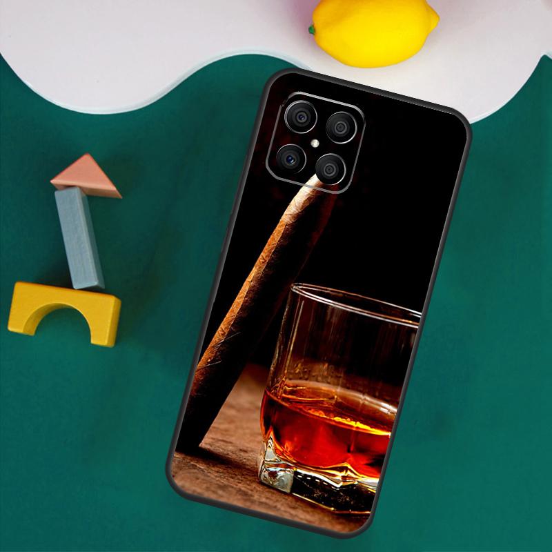 Кейс для сигар и виски для Honor Magic 7 Pro 5 6 Lite Honor 200 Pro 50 70 90 X9a X8a X8 X9 X8b X9b X9c Чехол