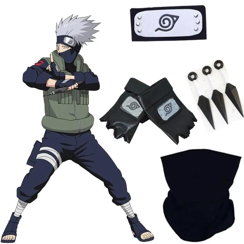 Scione Hatake Kakashi Kunai наборы перчаток повязка на голову сюрикен оружие ниндзя аниме мультфильм реквизит для косплея