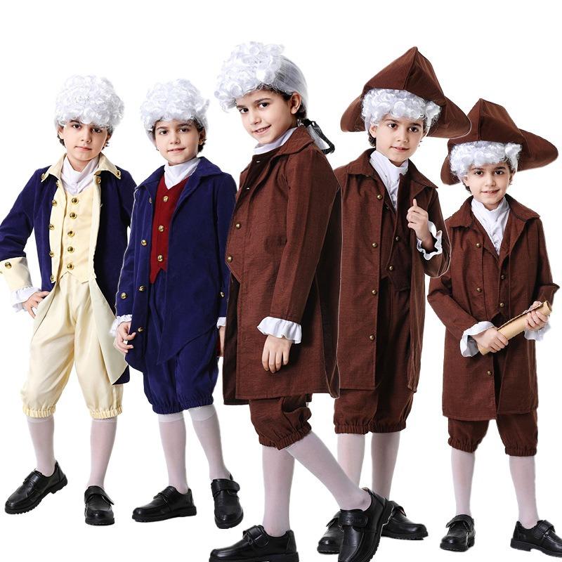 Хэллоуин средневековый новая одежда для родителей и детей кружевной рукав роскошная одежда для выступлений