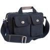 Hinomoto Canvas Shoulder Bag No. 102 [Black  Approx. 24 X 33 X 12cm] Canvas Bag (Zippered  Adjustable Shoulder Strap)