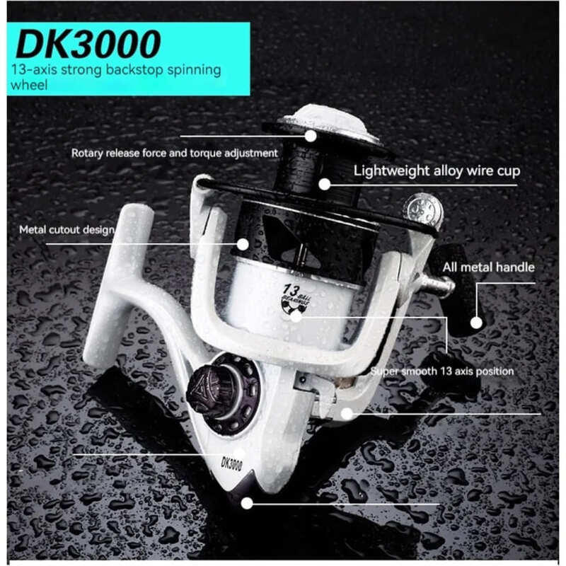 Новая рыболовная спиннинговая катушка 2000-7000 с цельнометаллическим рокером, принадлежности для морской рыбалки, цельнометаллическая головка, высокопрочная литая рыболовная катушка