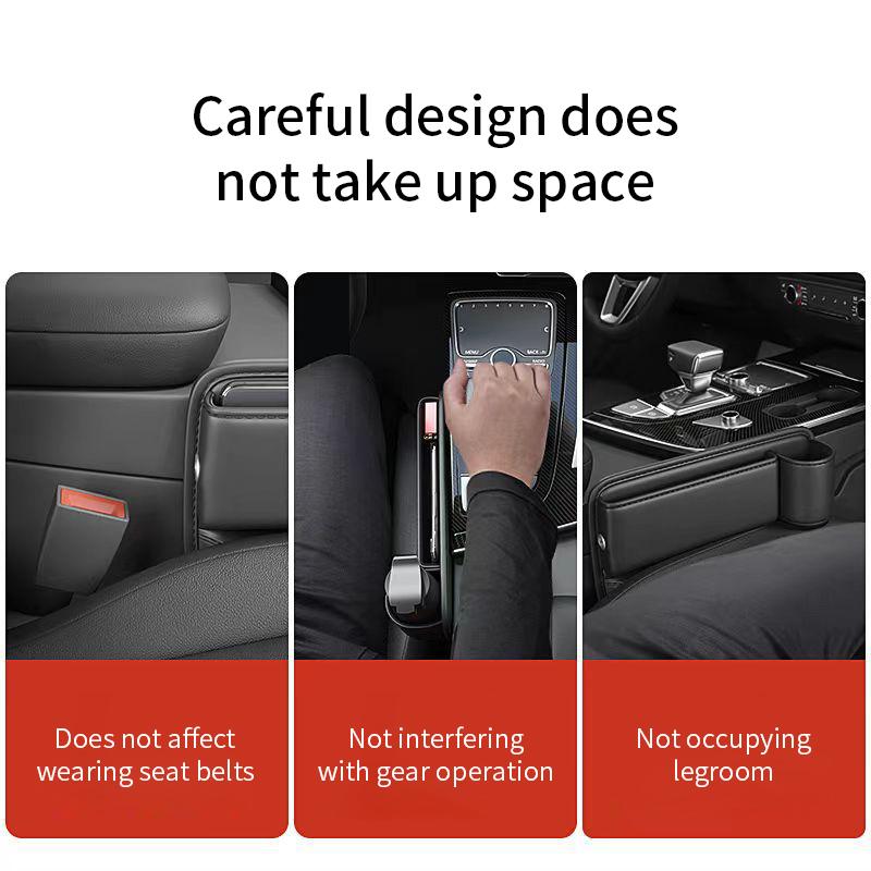 Сумка для автомобильного сиденья из искусственной кожи, сумка для хранения для автоконсоли, боковой разъем для сиденья, органайзер-наполнитель, автомобильный карман для укладки, карман для уборки