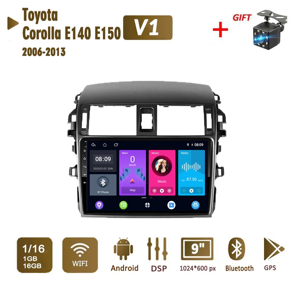 2 Din Android автомобильный радиоприемник мультимедийный видеоплеер для Toyota Corolla E140 E150 2006-2013 навигация GPS WIFI головное устройство 1 + 16 ГБ