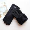 Зимние теплые перчатки из овчины и меха, женские, кожаные, стеганые, утолщенные, бытовые, для мальчика, для езды на мотоцикле, холодостойкие, с пальцами