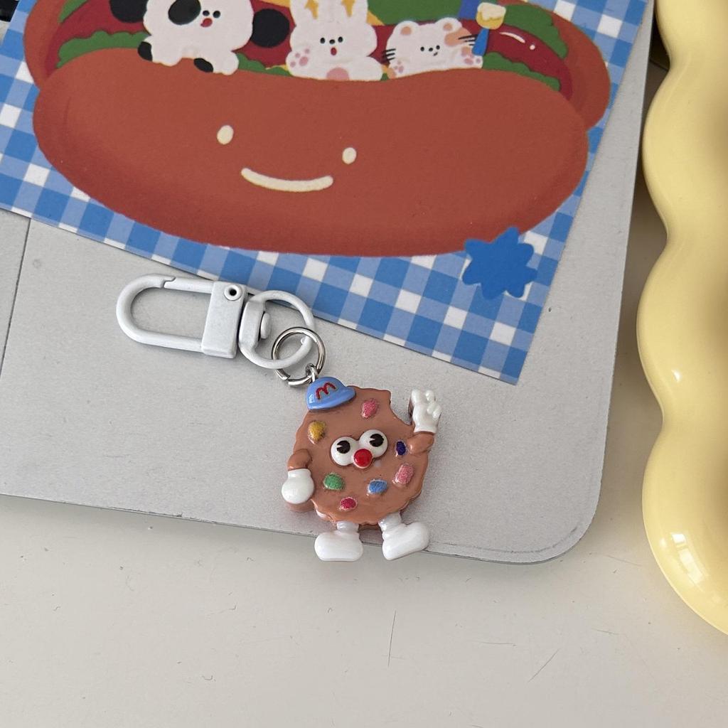 Белый брелок для ключей G72 Button Hands and Feet Cookie Keychain - милый аксессуар в форме сырного печенья