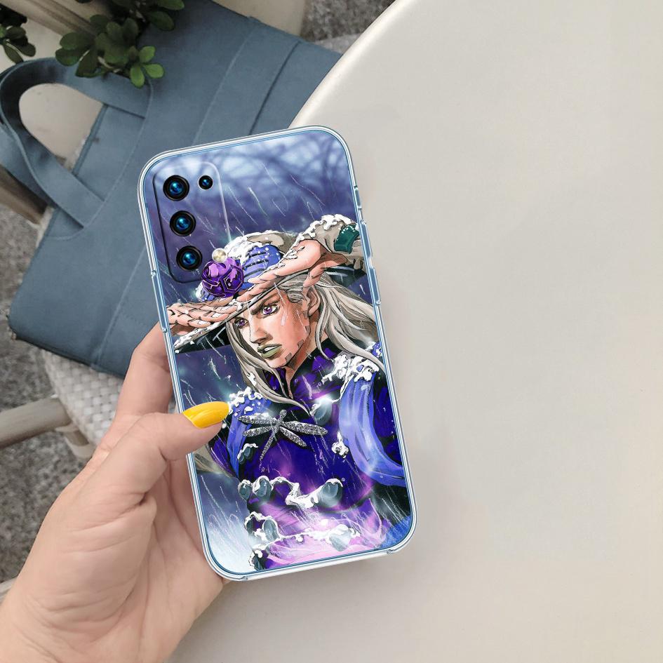 BF74 JoJos Bizarre Adventure Soft Shell Transparent Phone Case for Samsung Galaxy A04 A04S A14 A23 A34 A54 M23 M33 M52 M53