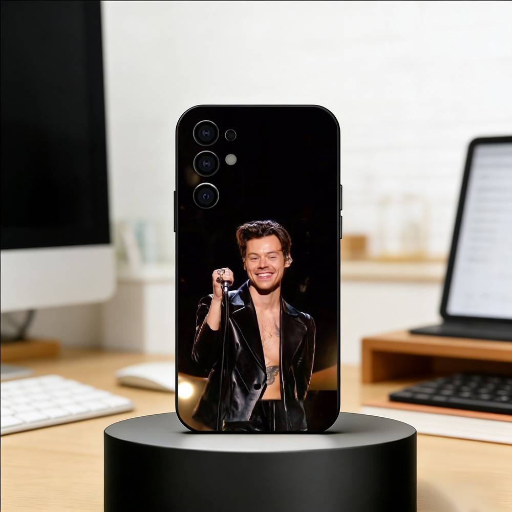 Чехол для телефона H-Harry S-Styles для Samsung S25, S24, S21, S22, S23, S30, Ultra, S20, Plus, Fe, Мягкий силиконовый черный чехол