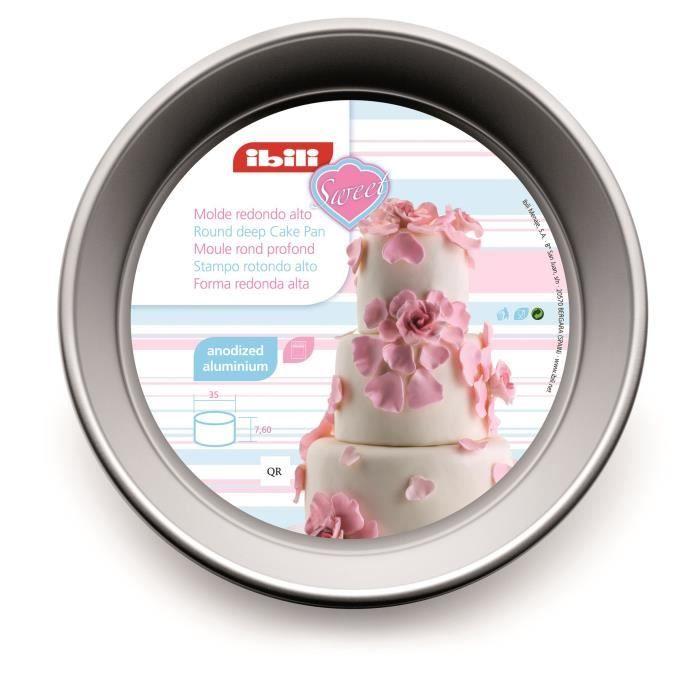 Ibili 815110 Moule Rond Extra Profond 10 X 10 Cm Alum. Anodisé.