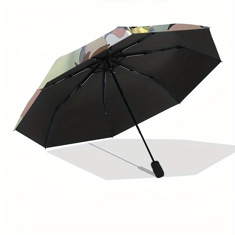 Disney Bambi, Thumper Themed automatic opening and closing folding umbrella, portable - durable, 8-rib umbrella frame, very suitable for bus